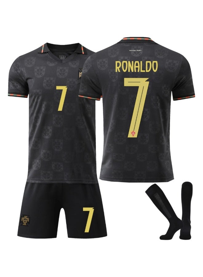 Ronaldo 2025-2026 #7 رونالدو لكرة القدم زي التدريب جيرسي السراويل الجوارب دعوى حجم الأطفال وحجم الكبار ، هدية للجماهير والأصدقاء - Image 1